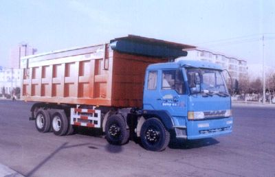 Jiefang Automobile CA3308P1K2T4 8 × 4 flat head diesel dump truck