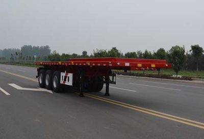 Tianjun Dejin brand automobiles TJV9400ZZXPG Flat dump semi-trailer