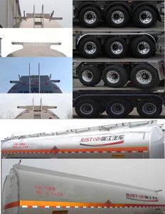 Ruijiang  WL9402GRY Aluminum alloy flammable liquid tank transport semi-trailer