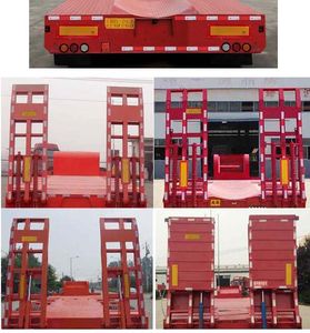 Yizhou brand automobile ZLT9380TDP Low flatbed semi-trailer