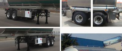 Lingyu  CLY9290GYY Aluminum alloy oil transport semi-trailer