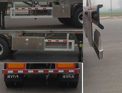 Lingyu  CLY9290GYY Aluminum alloy oil transport semi-trailer