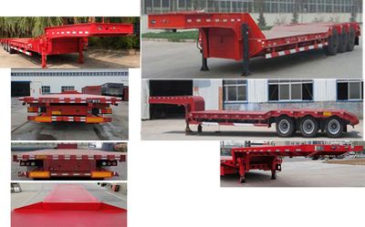 Guangtongda brand automobiles JKQ9405TDP Low flatbed semi-trailer