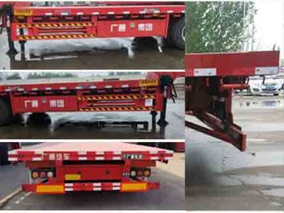 Guangtongda brand automobiles JKQ9405TDP Low flatbed semi-trailer