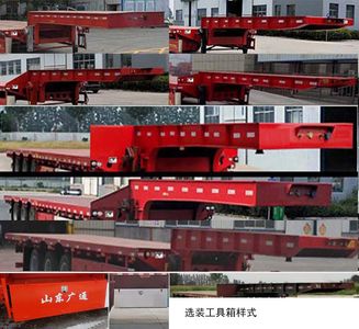 Guangtongda brand automobiles JKQ9405TDP Low flatbed semi-trailer