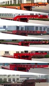 Guangtongda brand automobiles JKQ9405TDP Low flatbed semi-trailer