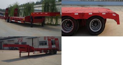 Hongyunda  ZZK9350TDP Low flatbed semi-trailer