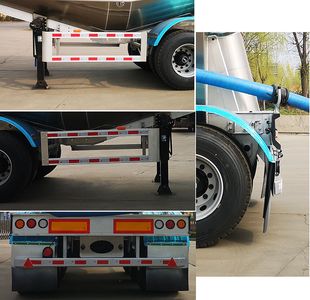 Tonghua  WTY9400GFLLF Aluminum alloy medium density powder material transportation semi-trailer