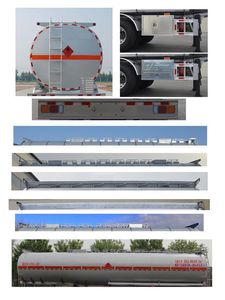 Jinxi  WPH9406GRYL Aluminum alloy flammable liquid tank transport semi-trailer