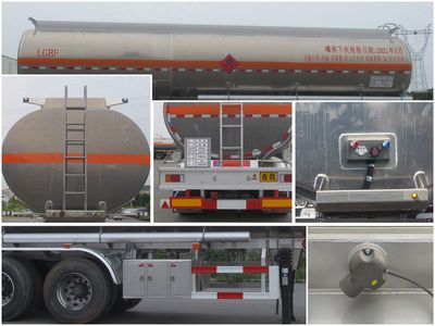 Luping Machinery LPC9292GYYS Aluminum alloy oil transport semi-trailer