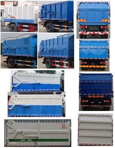 Zhongqi Liwei brand automobiles HLW5181ZDJDF6 Compressed docking garbage truck