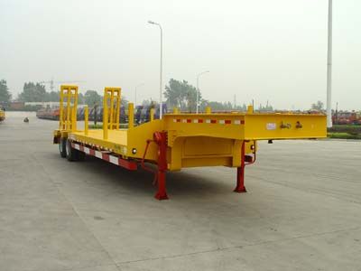 Huajun  ZCZ9252TD Low flatbed semi-trailer