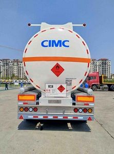 CIMC ZJV9409GRYJM Aluminum alloy flammable liquid tank transport semi-trailer