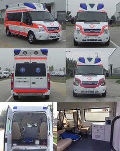 Jiangling Quanshun brand automobiles JX5049XJHMKA ambulance