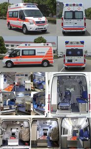 Jiangling Quanshun brand automobiles JX5049XJHMKA ambulance