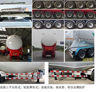 Lingyu  CLY9401GFL3 Low density powder material transportation semi-trailer