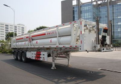 Shanhua  JHA9380GGY Hydraulic sub station high-pressure gas long pipe semi-trailer