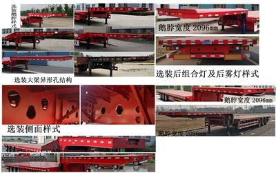 Minhongshun  MHS9400TDP Low flatbed semi-trailer