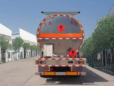 Zhengkang Hongtai brand automobiles HHT9407GRYA Aluminum alloy flammable liquid tank transport semi-trailer