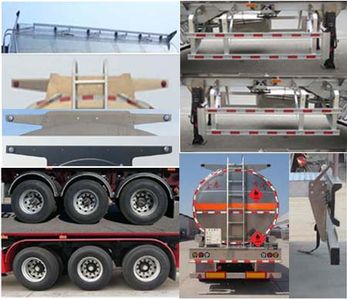 Zhengkang Hongtai brand automobiles HHT9407GRYA Aluminum alloy flammable liquid tank transport semi-trailer