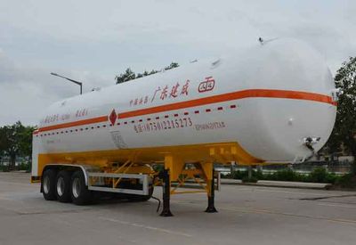 Jiuyuan  KP9408GDYTA Low temperature liquid transport semi-trailer