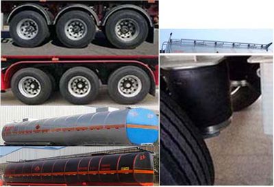 Zhengkang Hongtai brand automobiles HHT9405GRYB Aluminum alloy flammable liquid tank transport semi-trailer