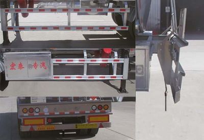 Zhengkang Hongtai brand automobiles HHT9405GRYB Aluminum alloy flammable liquid tank transport semi-trailer