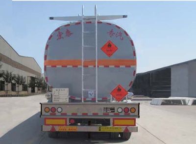 Zhengkang Hongtai brand automobiles HHT9405GRYB Aluminum alloy flammable liquid tank transport semi-trailer