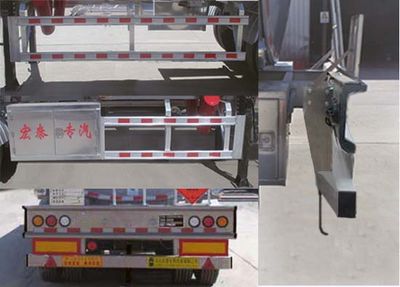 Zhengkang Hongtai brand automobiles HHT9405GRYB Aluminum alloy flammable liquid tank transport semi-trailer