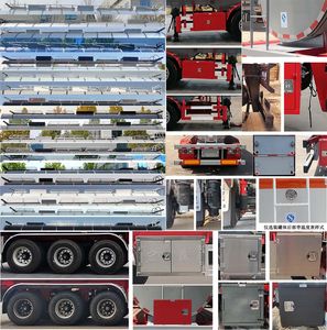 Zhengkang Hongtai brand automobiles HHT9402GFWA Tank transport semi-trailer for corrosive substances