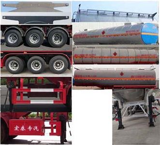 Zhengkang Hongtai brand automobiles HHT9407GRYB Flammable liquid tank transport semi-trailer