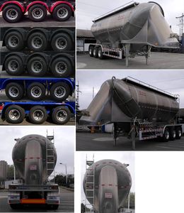 Tonghua  THT9400GFLA Aluminum alloy medium density powder material transportation semi-trailer