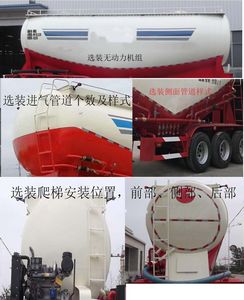 Liangtong brand automobile LTT9405GFL Low density powder material transportation semi-trailer