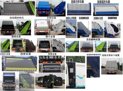 Zhongzhen Hanjiang brand automobiles HJZ5250ZYS6BJ Compressed garbage truck