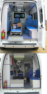 Jiangling Quanshun brand automobiles JX5048XJHML26L ambulance