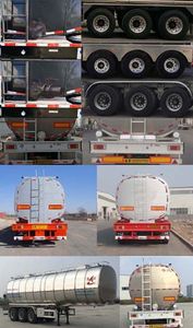 Changhua  HCH9400GSYMR Aluminum alloy edible oil transportation semi-trailer