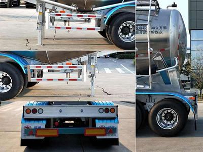 Juntong  JF9404GFLA Aluminum alloy medium density powder material transportation semi-trailer