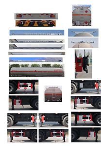 Jinbi  PJQ9401GRYD Flammable liquid tank transport semi-trailer