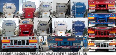 Ruijiang  WL9409GFL35D Medium density powder material transportation semi-trailer