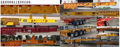 Zhongshun Guangxin brand automobiles HGX9401TWYE40 Transport semi-trailer of dangerous goods tank frame