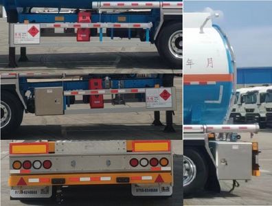 CIMC ZJV9408GRYJM Aluminum alloy flammable liquid tank transport semi-trailer