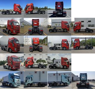 Jiefang Automobile CA4250P66K33T1E6 Flat headed diesel semi-trailer tractor