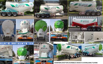 Lingyu  CLY9401GFL4A Medium density powder material transportation semi-trailer