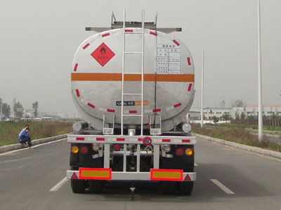 Lingyu  CLY9403GRY Aluminum alloy flammable liquid tank transport semi-trailer