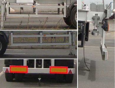 Lingyu  CLY9403GRY Aluminum alloy flammable liquid tank transport semi-trailer