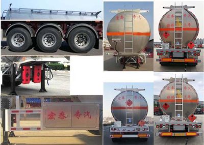 Zhengkang Hongtai brand automobiles HHT9408GRYD Aluminum alloy flammable liquid tank transport semi-trailer