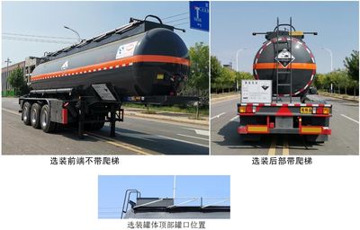 Zhongqi Liwei brand automobiles HLW9400GFWB Tank transport semi-trailer for corrosive substances