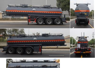 Zhongqi Liwei brand automobiles HLW9400GFWB Tank transport semi-trailer for corrosive substances