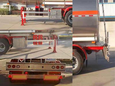 Juntong  JF9406GRY Aluminum alloy flammable liquid tank transport semi-trailer