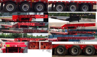 Liangxing brand automobile LX9402TDP Low flatbed semi-trailer